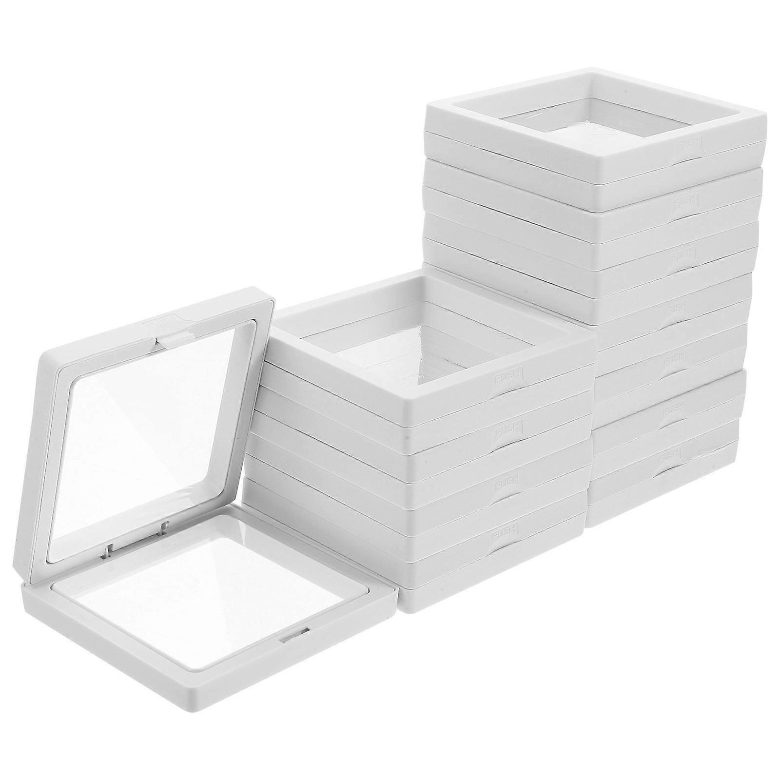 Frame Case for Jewelry 36Sets White Transparent Design
