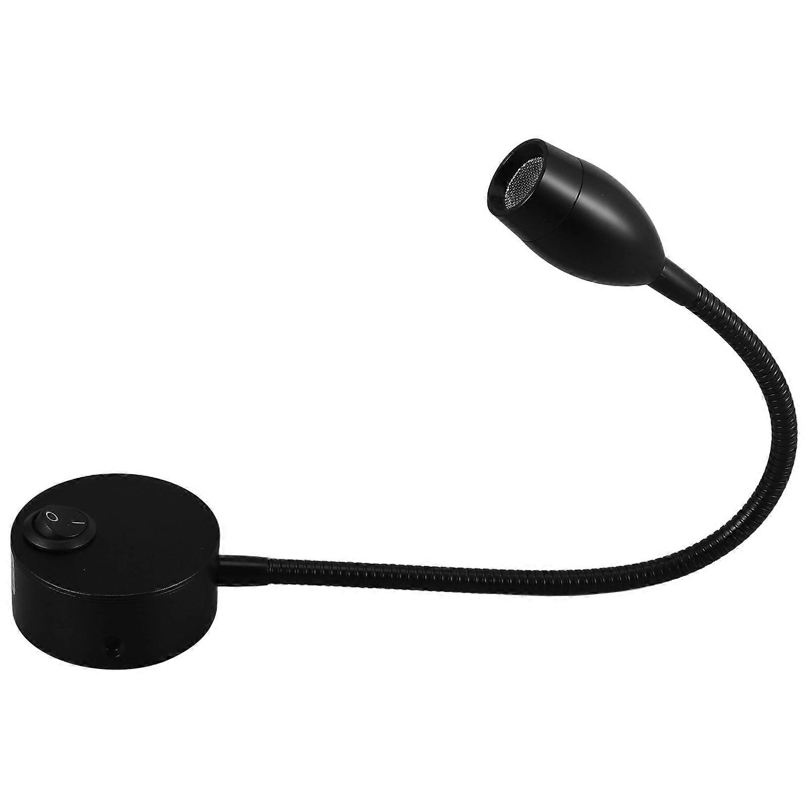 Black Gooseneck Wall Mounted Reading Light with Switch 3Pcs Adjustable LED
