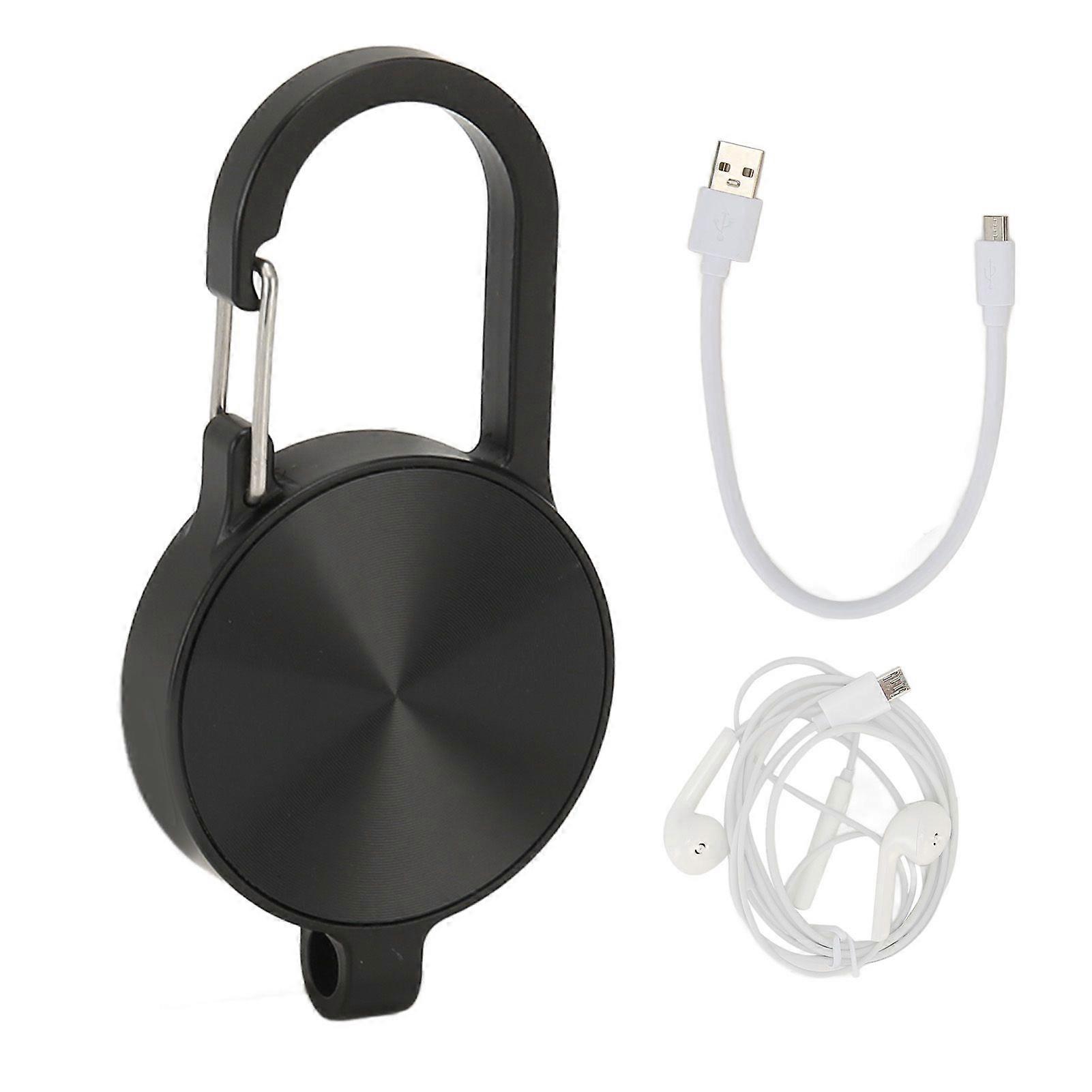 Small Recorder HD Noise Reduction Voice Activated Keychain Recorder with MP3 Playback for Meeting Class 32GB