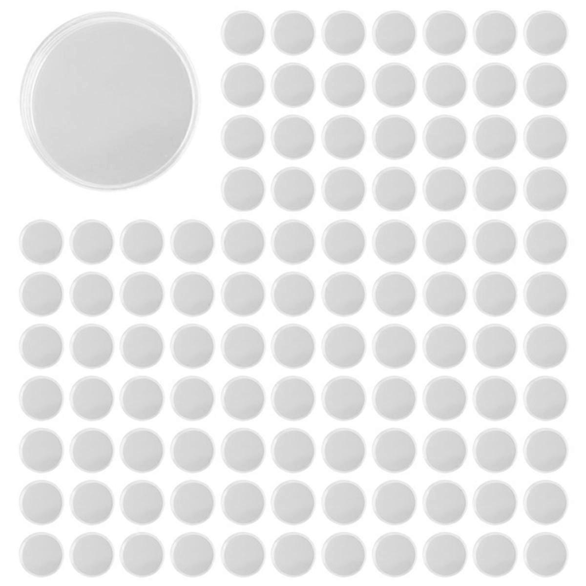 100Pcs 21mm Plastic Coin Capsules Box Storage Clear Round