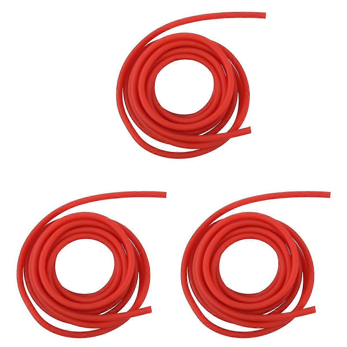 Tubing Exercise Rubber Resistance Band Elastic, Red 2.5M