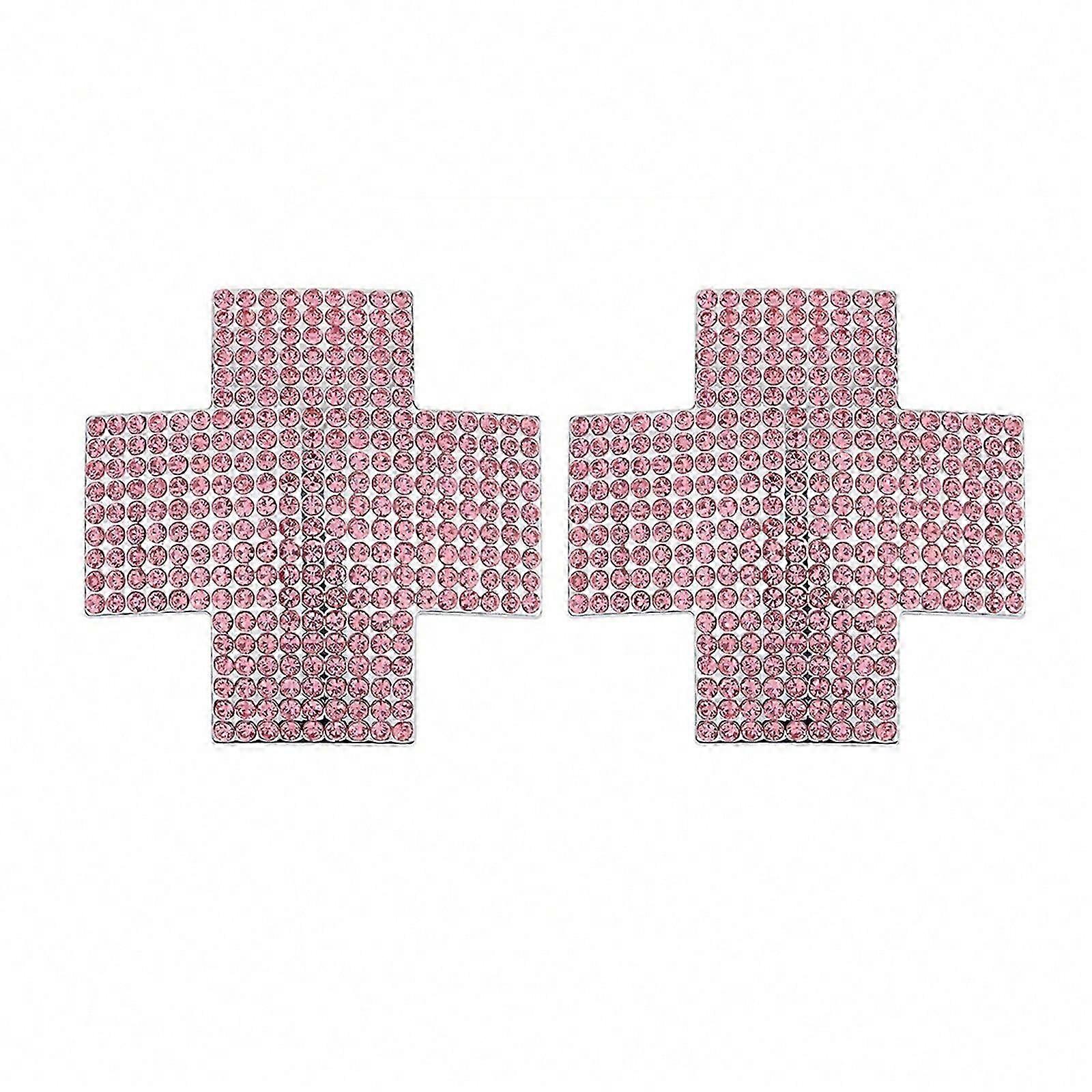 Cache-tétons en cristal scintillant pour femmes, chaîne de corps en alliage en forme de croix, pour raves, fête, cache-tétons, bijoux de corps, vert