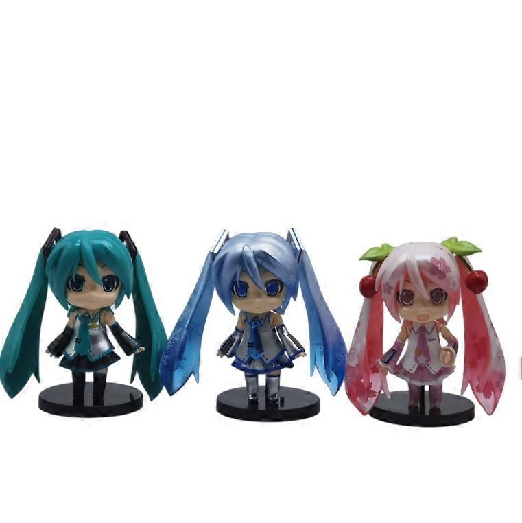 3pc 10cmAnime New Hatsune Miku Figure Mini Character