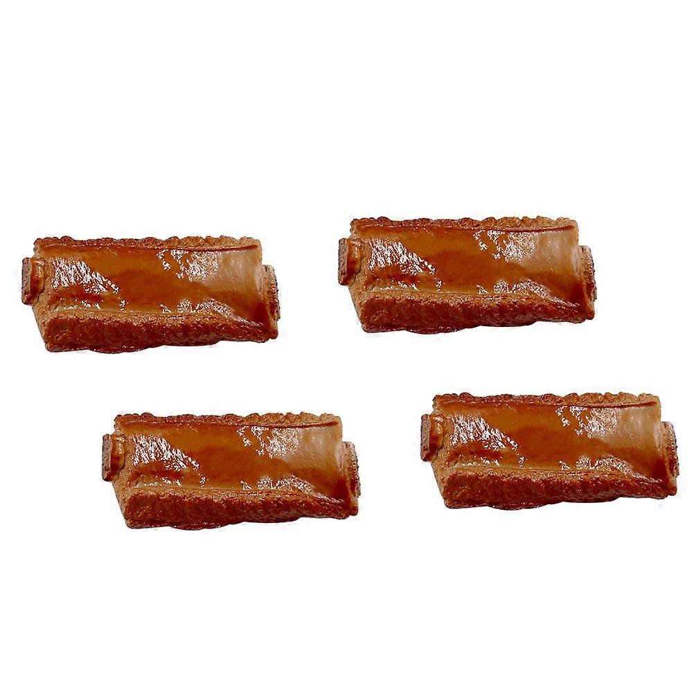 Fake Food Model Simulated Braised Pork Chops Decoration for Home Use 4Pcs