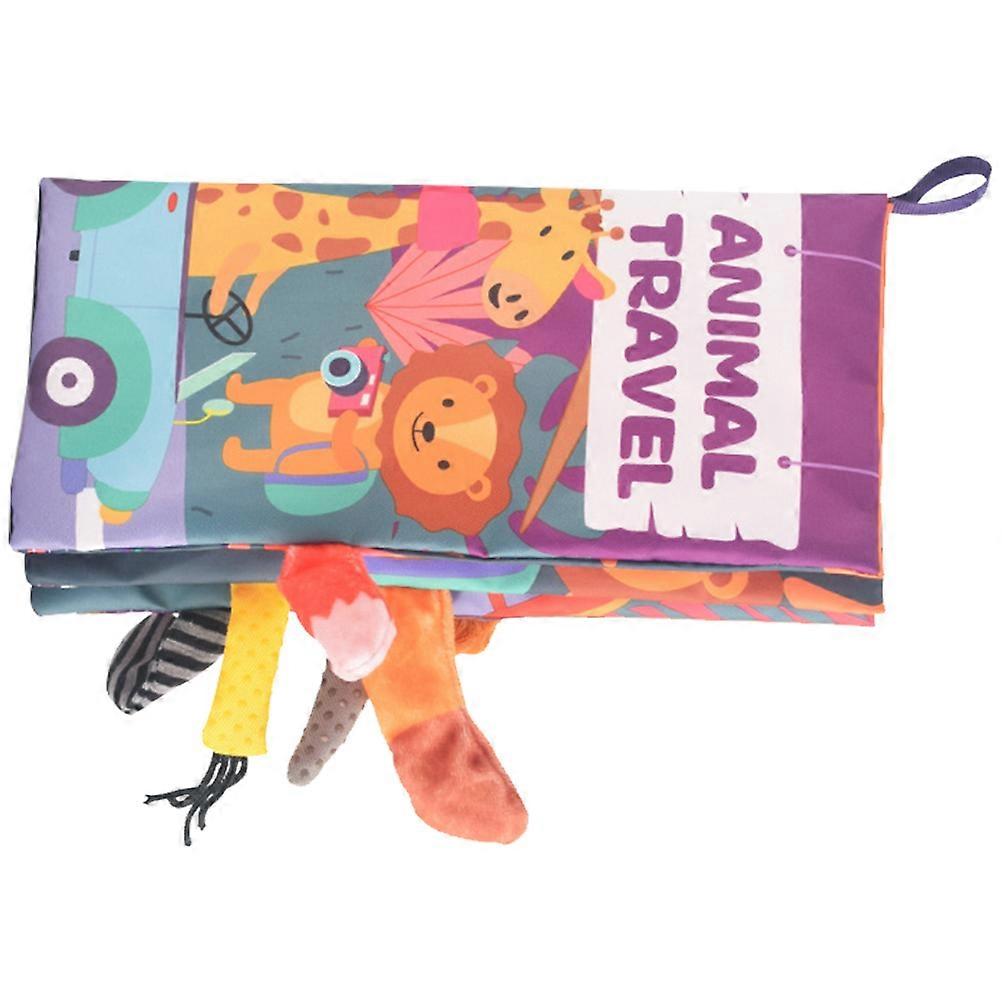 Toddler Educational Cloth Book Featuring Land Animals Stereoscopic
