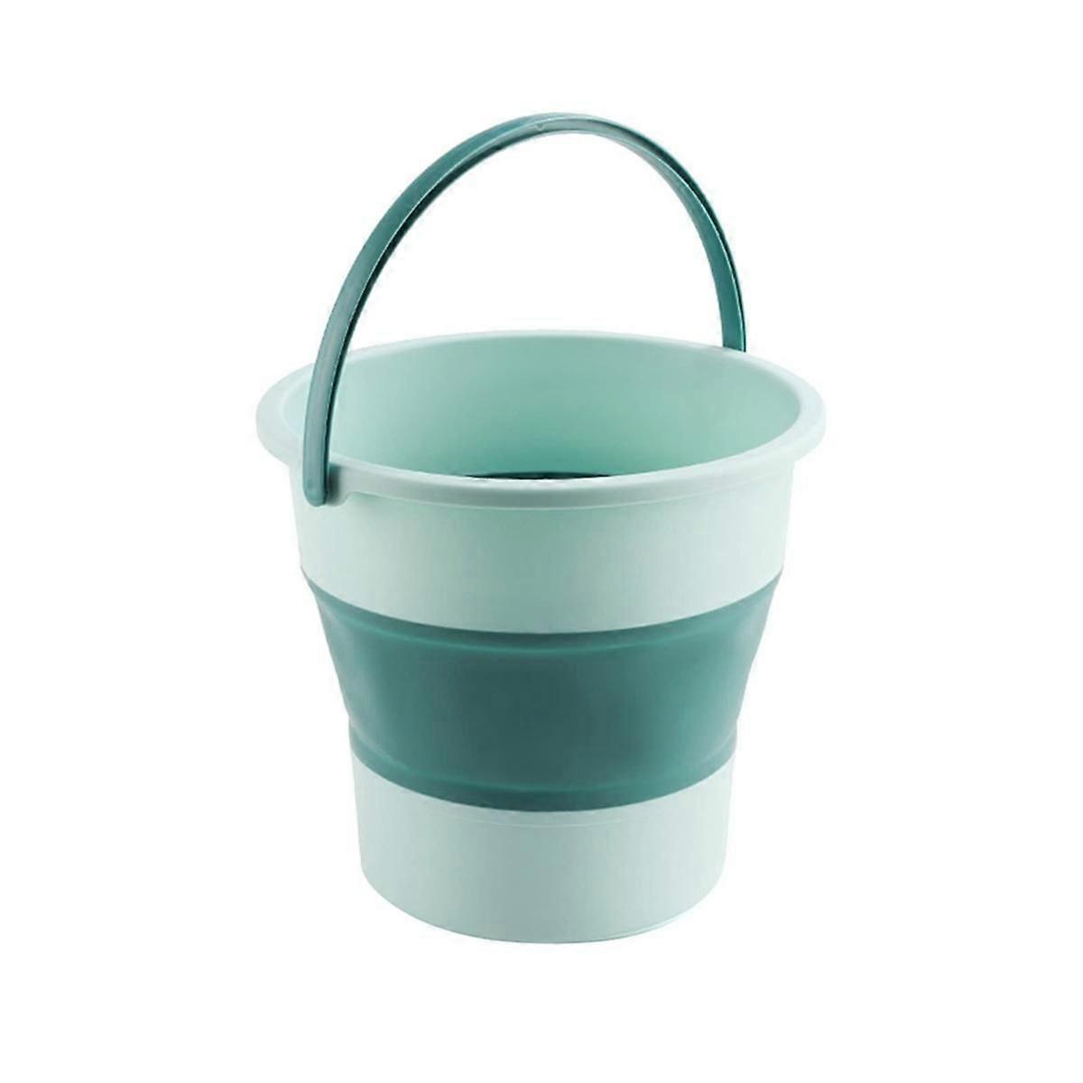 Collapsible Bucket, Collapsible Plastic Bucket Telescopic Portable Foot Bucket, Foldable Car Wash Bucket 4.6L-B
