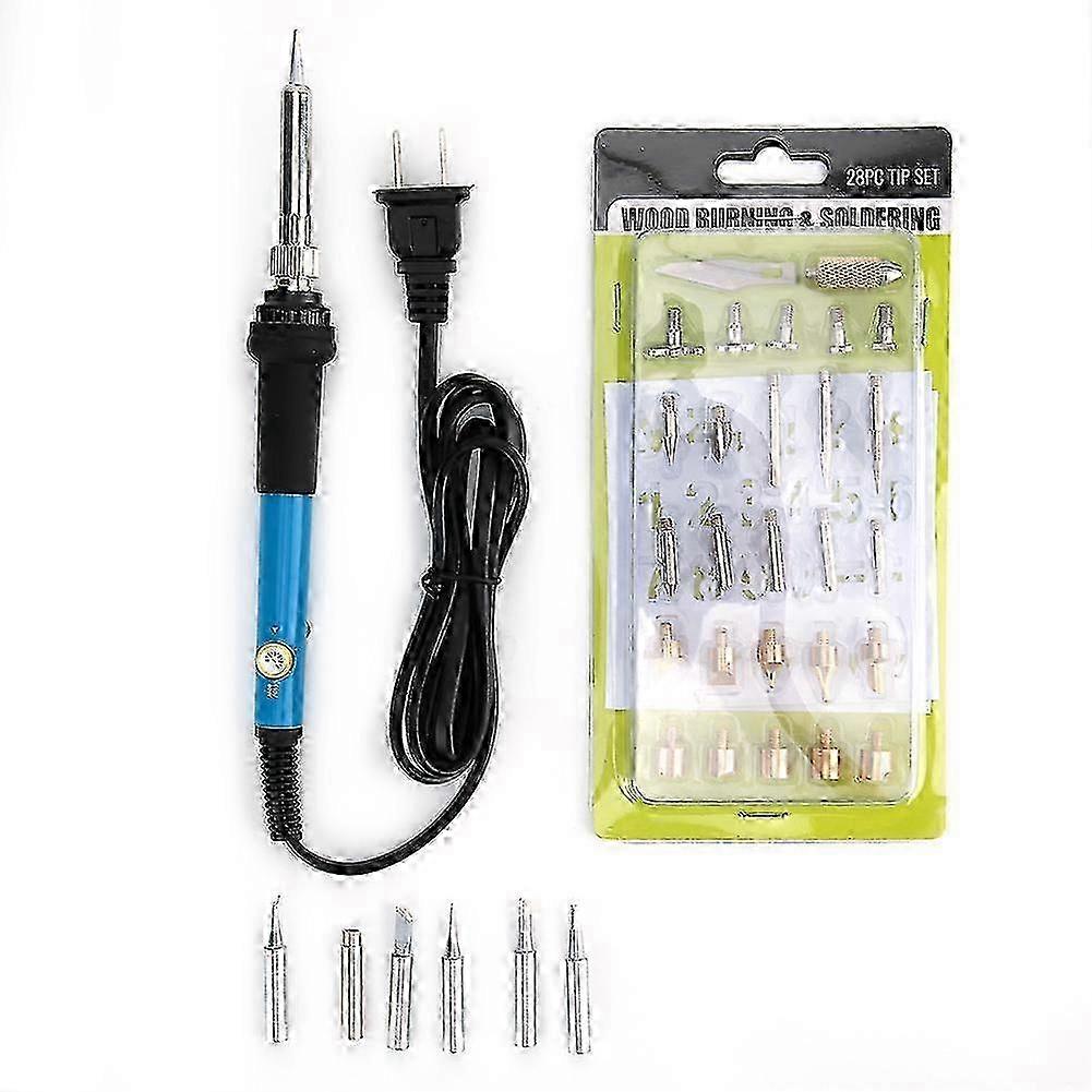 35 Pcs Woodburning Tool Kit Soldering Iron Kit Pyrography Set US Plug 110V 60W 200~450℃ miao8