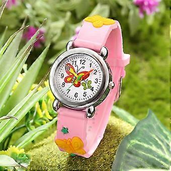 Jacenvly 2024 Neue Uhrenbatterien Ausverkauf Niedliche Musteruhren Kinder Jungen Quarz Analog Armbanduhr Geschenk Smart Watch Hot Pink