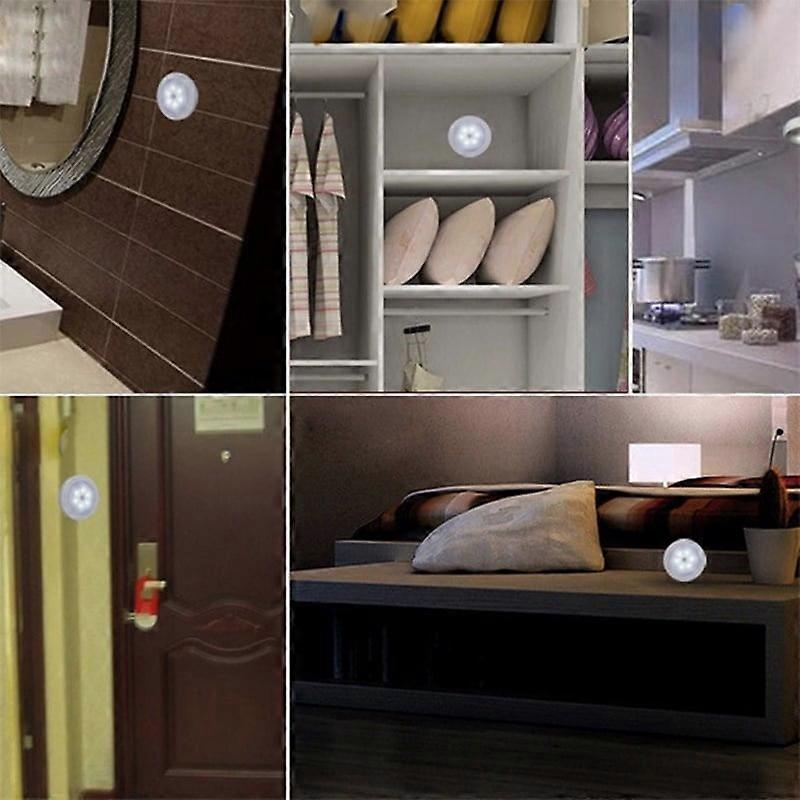 1/3 Pcs Wireless Motion Sensor Night Light Battery-Powered with Sticker