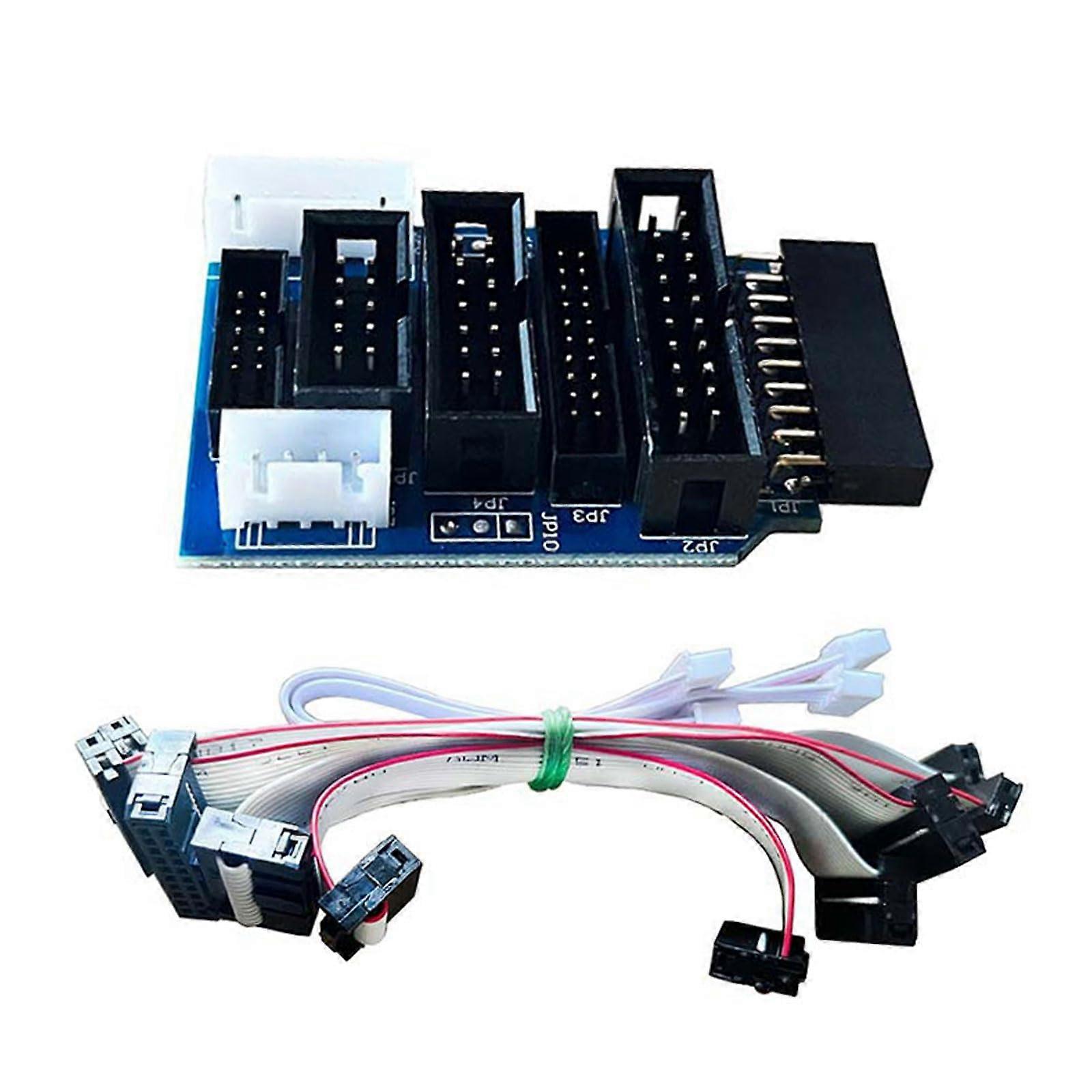 SWD Adapter Board for V8 and V9 Microcontrollers, 7Cable, Debugging and Programming, Signal Integrity, Cables Included