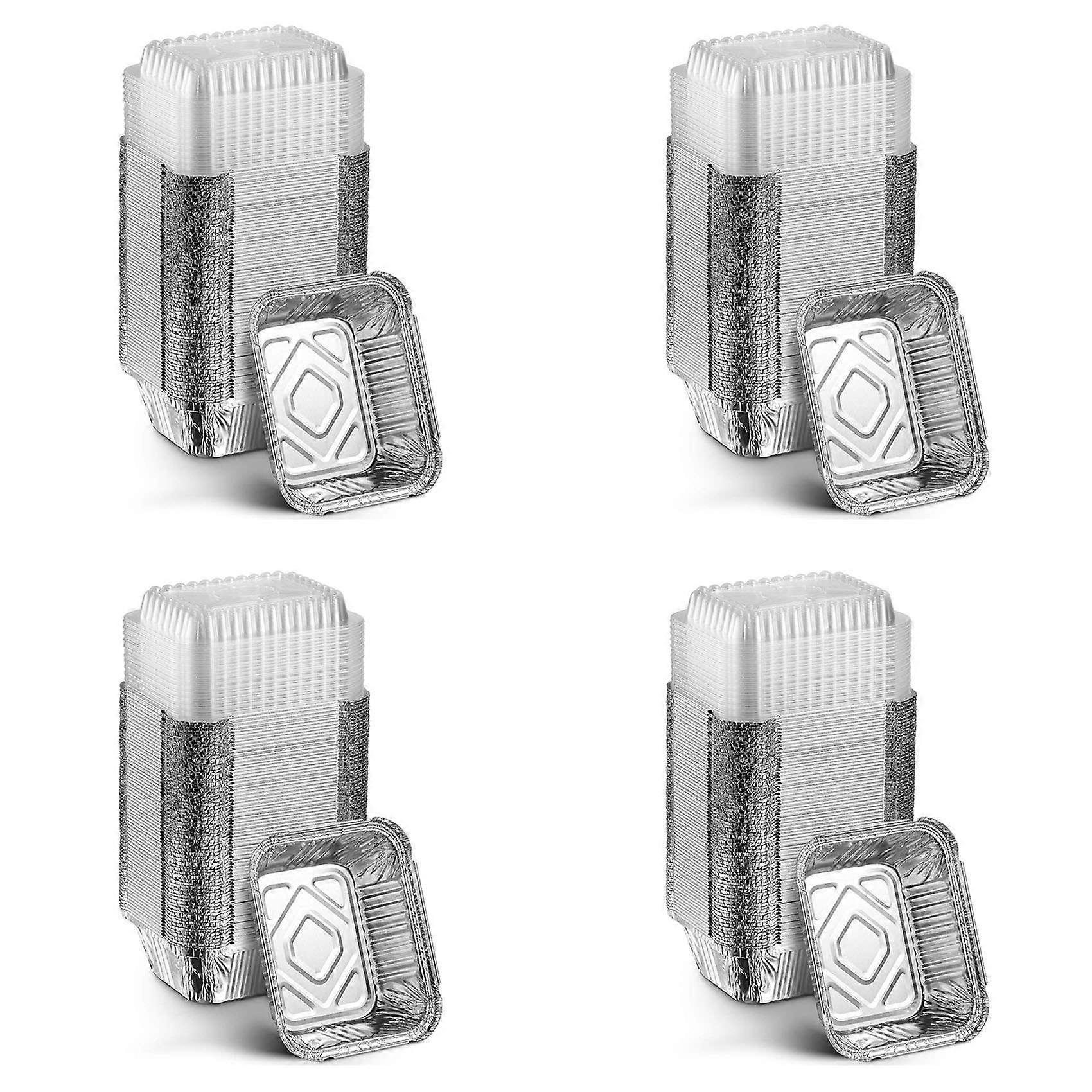 rectangular aluminum foil tray, tightly sealed, 410ml capacity