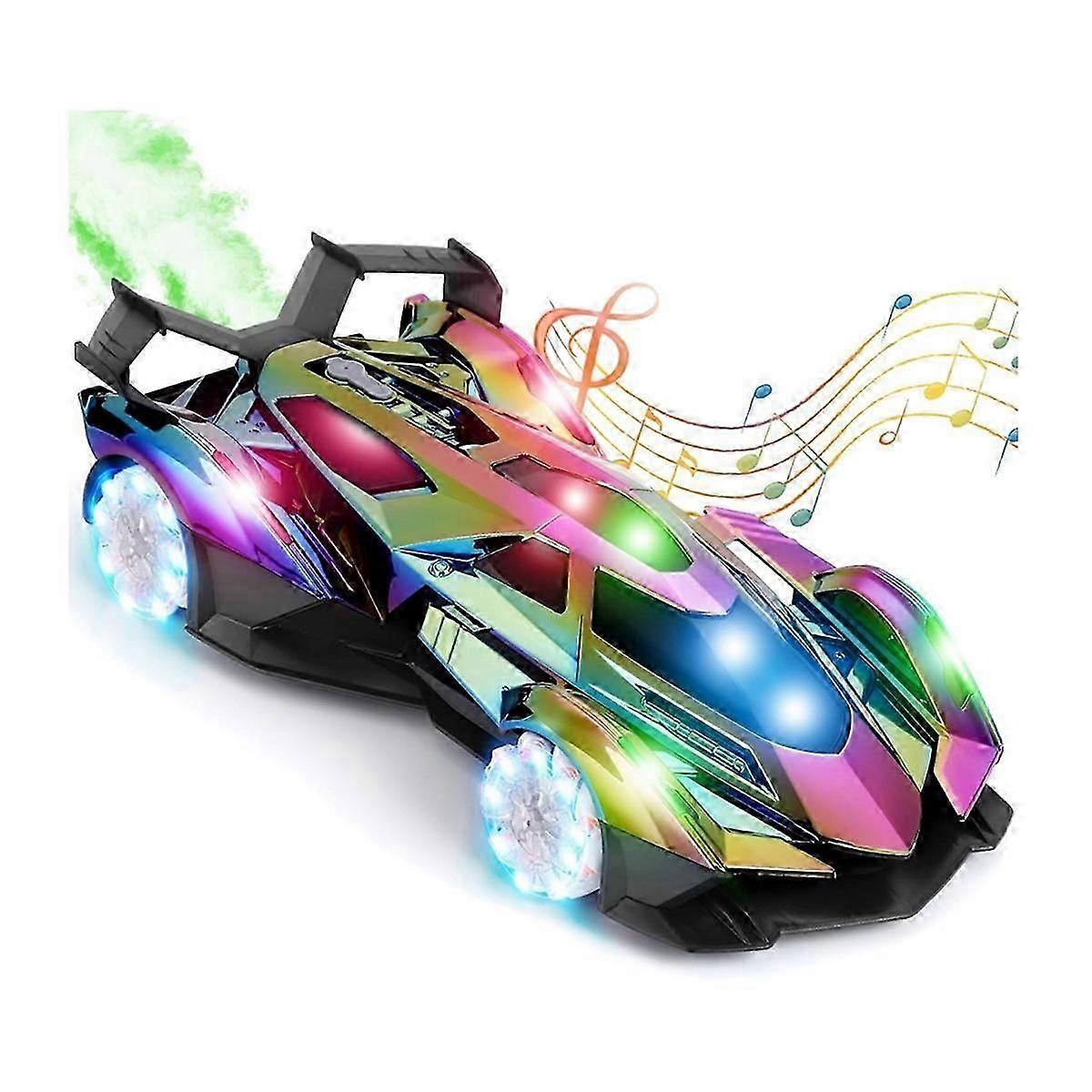 Remote Control Car High Speed RC Racing Drift Car with 360 Rotating, Lights, Music and Spray Toy Gi