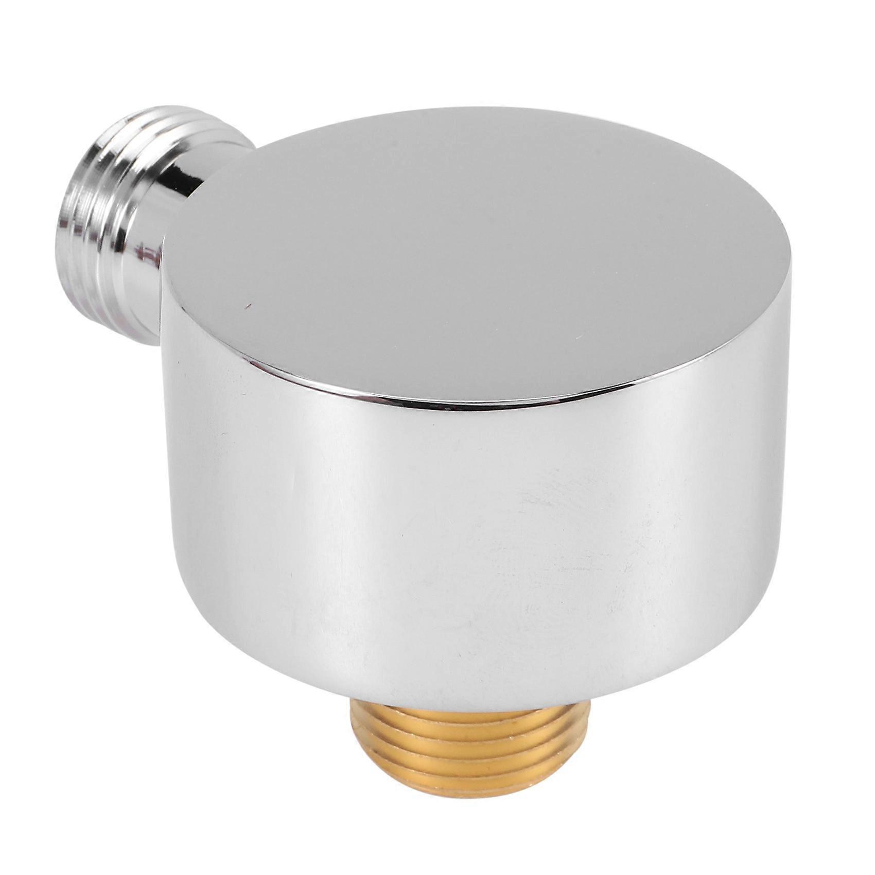 Wall Supply Elbow,Brass Round Wall Mount Shower Hose Connector-Silver