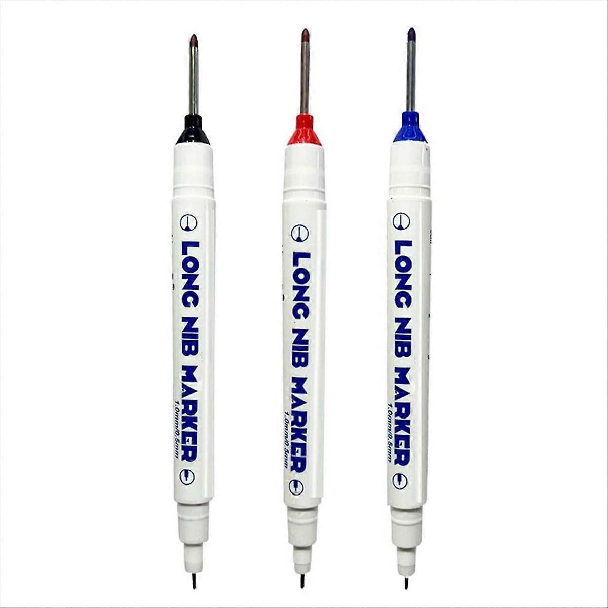 3 PCS Long-Head Deep Hole Marker Pens, Upgrade Long Nib Marker Set