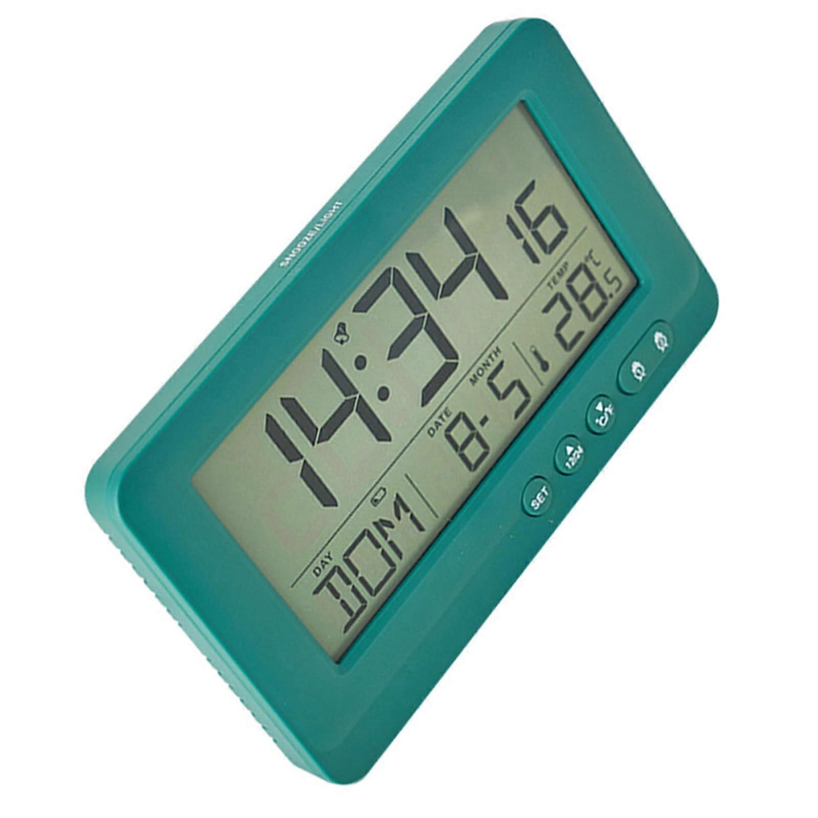 Digital Clock Modern With Temperature Reading, Date, Day Of Week, Alarm, Desktop Table Clock