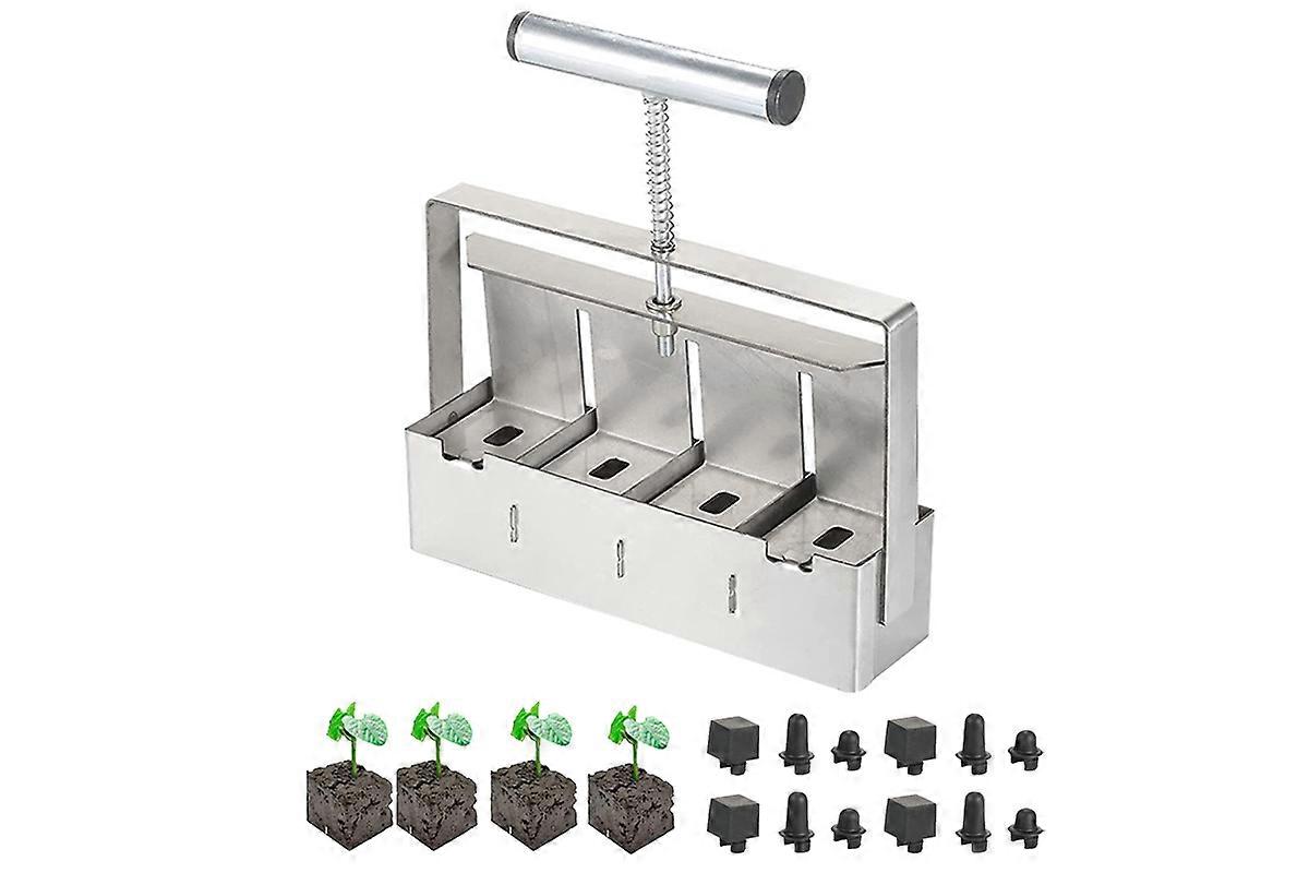 Comfortable Handheld Metal Soil Blocker For Seed Starting Transplanting