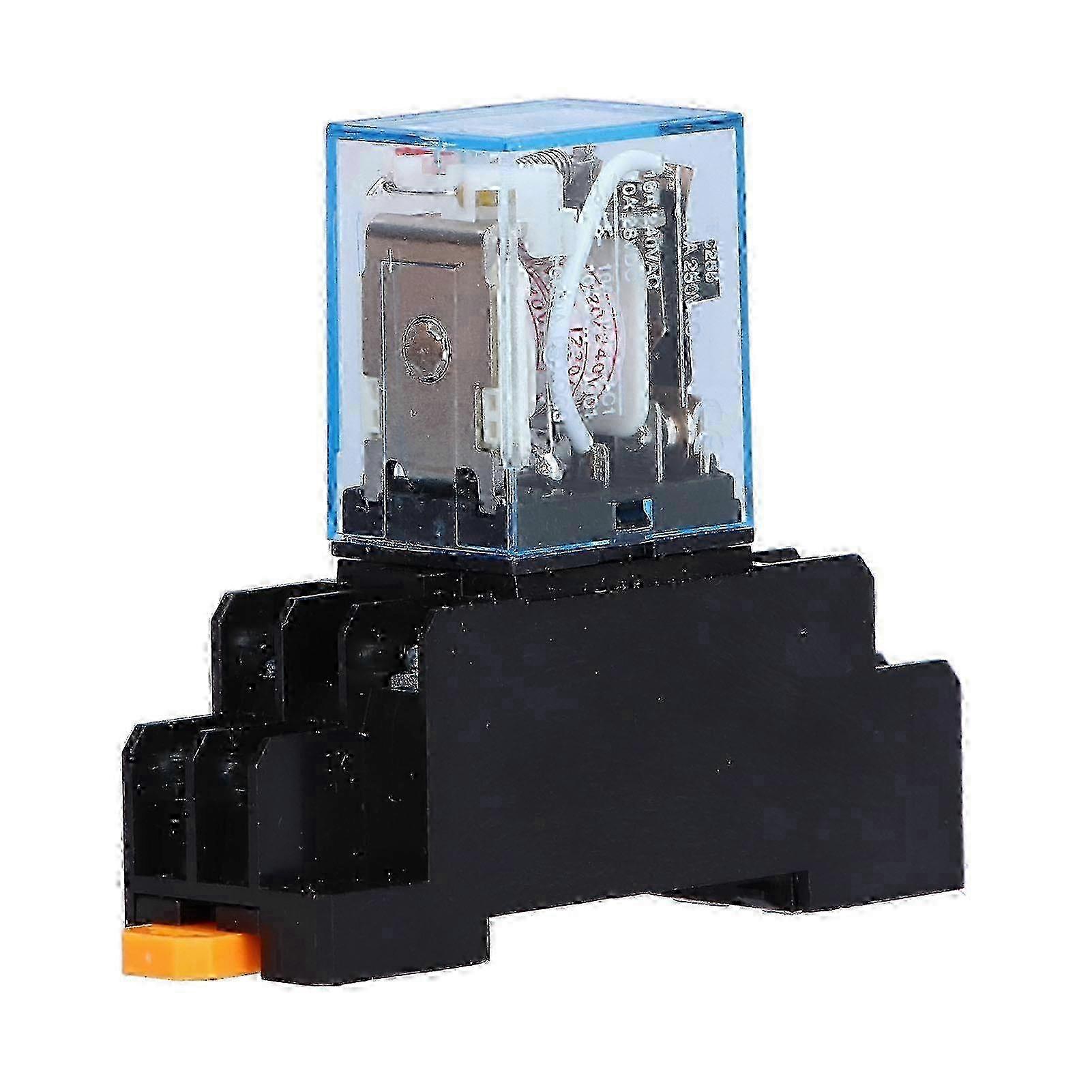 LY2NJ 8 Pins Electromagnetic Power Relays with Socket Base Indicator Light for Motors Industrial Relays 10AAC220V miao4