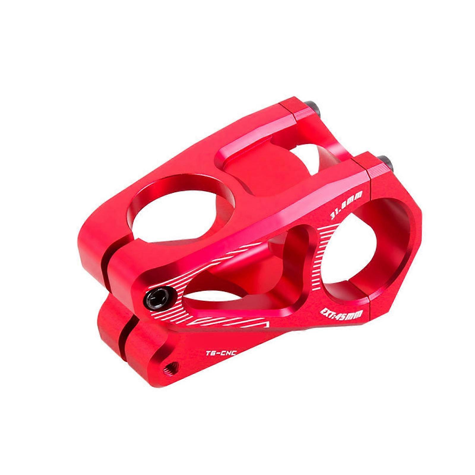 Durability Hollows Bike Stem Negative 8 Degrees Angles Handlebars Grip Cycling Component Multiple  Red
