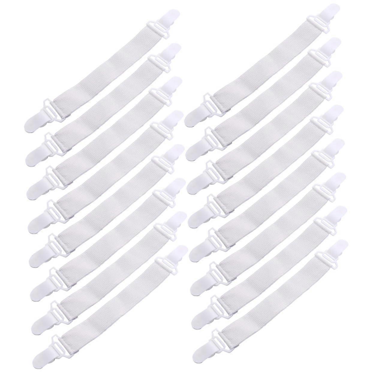 Bed Sheet Clips 16 Piece Set Non Slip Elastic Holder Straps For Mattress Bedding Fasteners Grippers Portable Lightweight