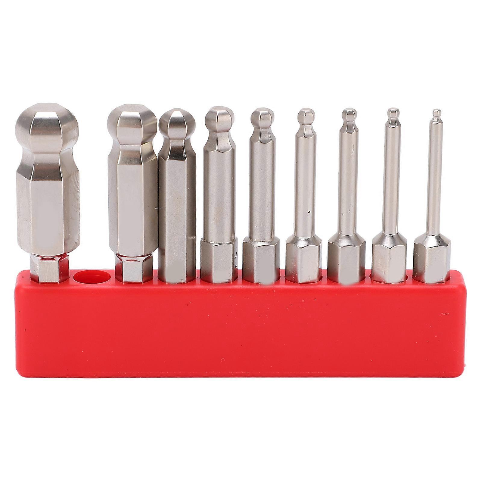 1/4 inch hex shank bit set 9pcs rustproof S2 steel construction