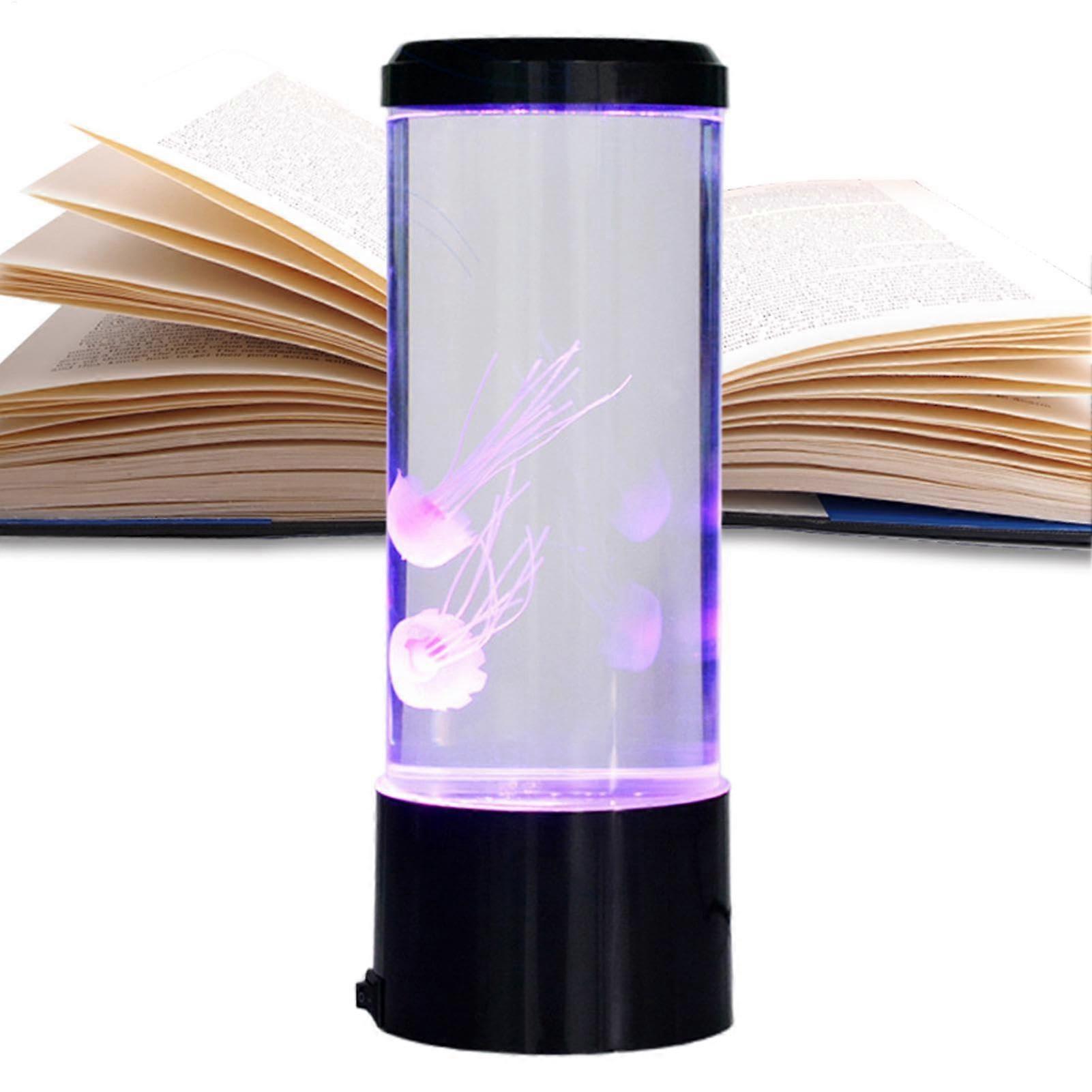 Decorative Jellyfish Lamp LED Color Changing Jellyfish Light Ambient Night Light Remote Control Black
