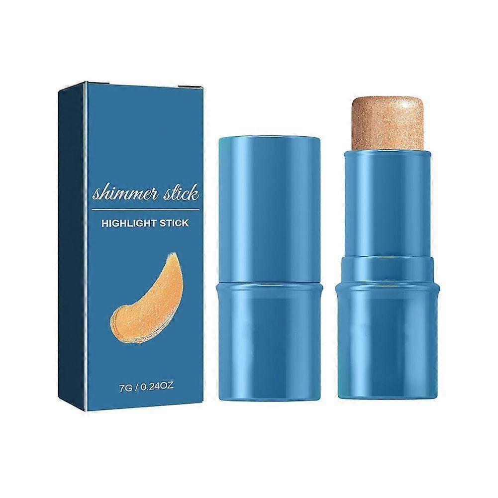 Multifunctional Highlighter And Contour Stick 3 In 1 Waterproof Creamy Formula For Effortless All Day Wear Easy Blend For Cheekbones Nose Bridge