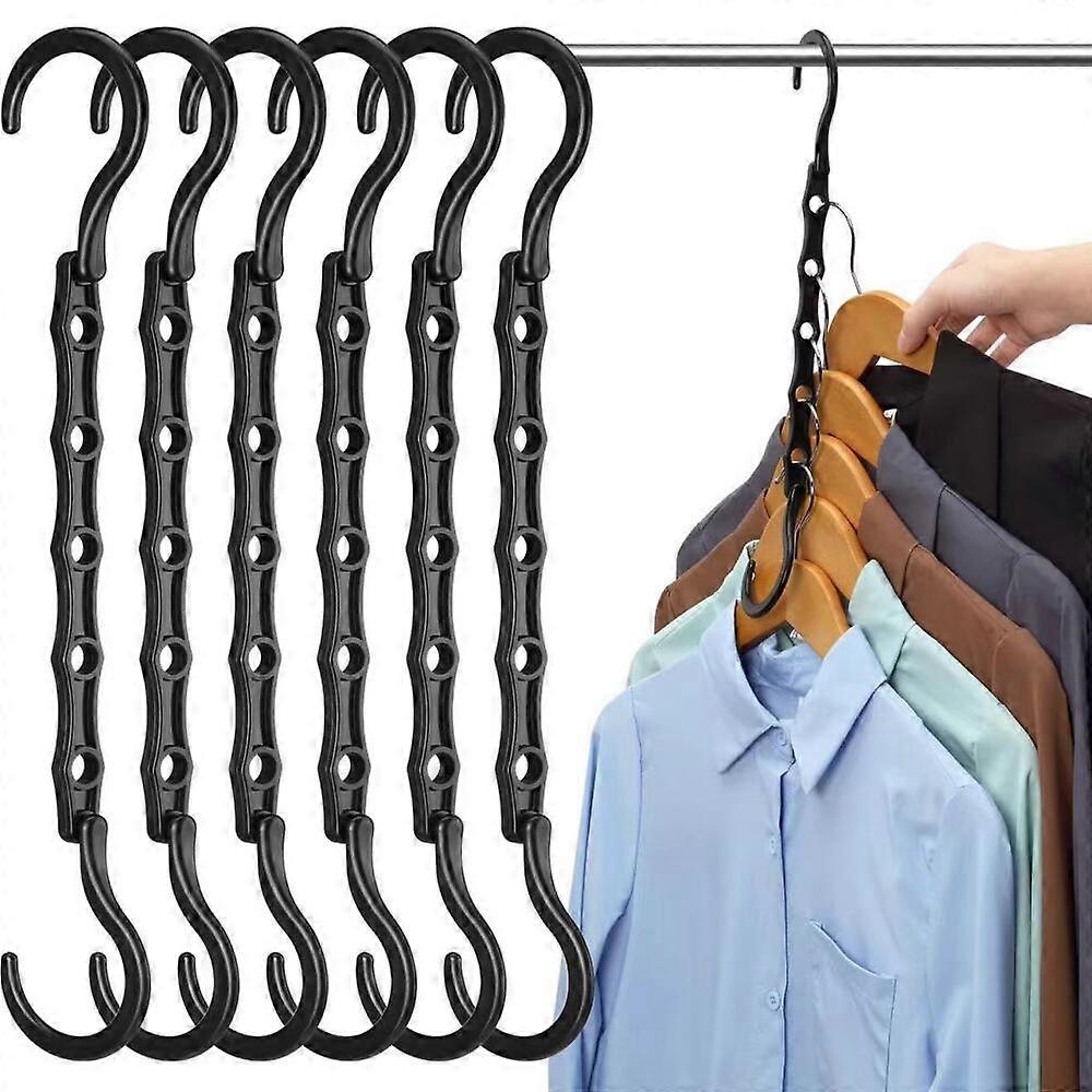 5-piece space-saving wardrobe hook set, rotating clothes hanger, five hooks, suitable for wardrobes, laundry rooms, and bedroom organization.