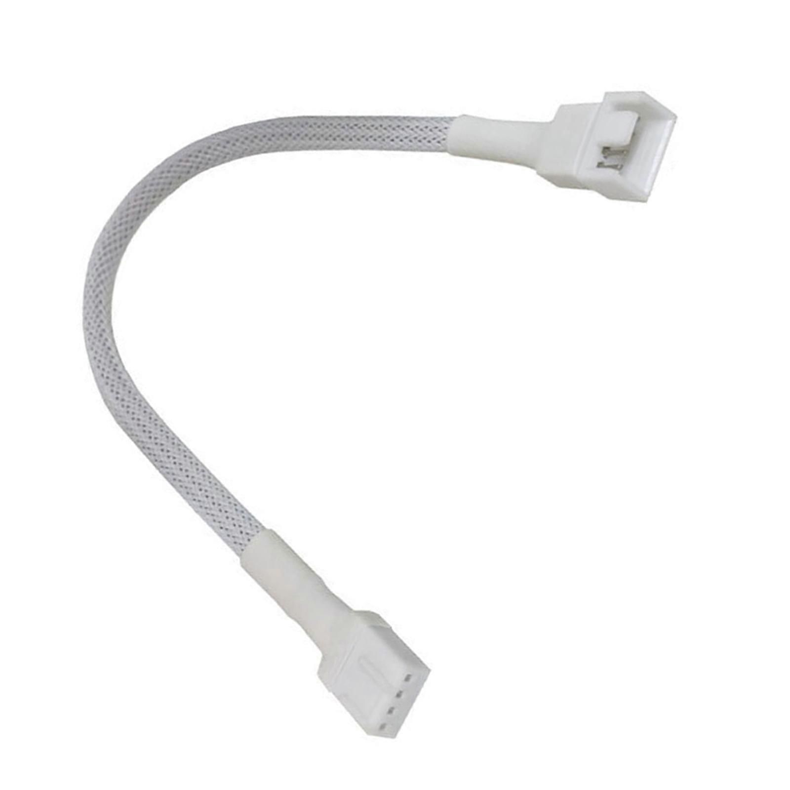 PWM Fan Splitter Cable Extension Cable Braided Sleeving Supports Full Speed Operation And Temperature Controlled Cooling  White