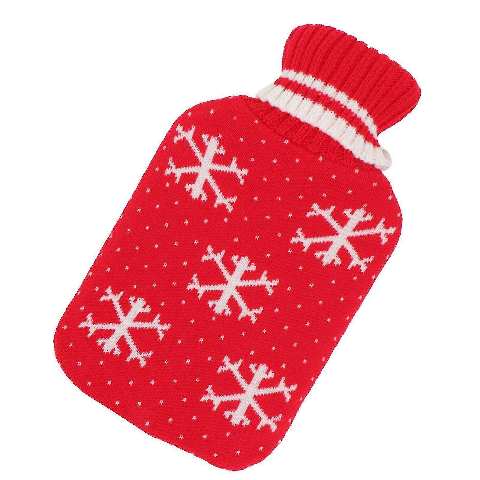 Water-filled Handbag 2000ml Warmth Insulation Rectangular Red For Winter Gift Giving 2Set