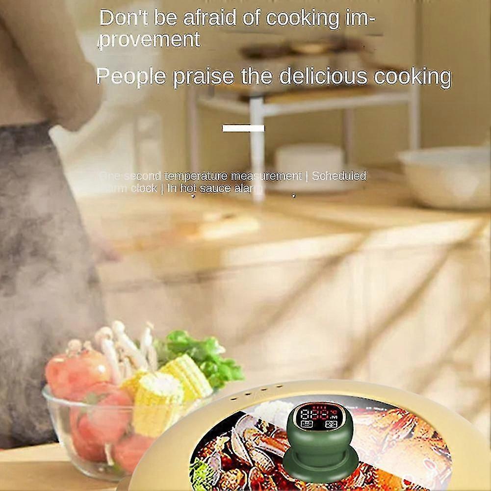 Anti-dry-burning Alarm Timing Pot Lid Handle Touch Screen Display Smart Pot Lid Charging Alarm Pot