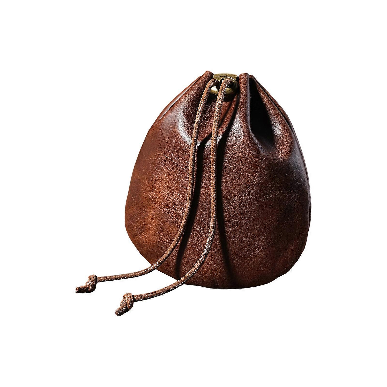 Secure Pull String Closure PU Coin Purse Mini Storage Bag For Organizing Card Keys Jewelry Multicolor