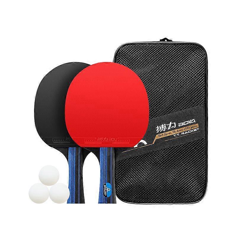 Boli Table Tennis Racket A10 3-Star All-Wood Table Tennis Racket Set for Beginners' Training