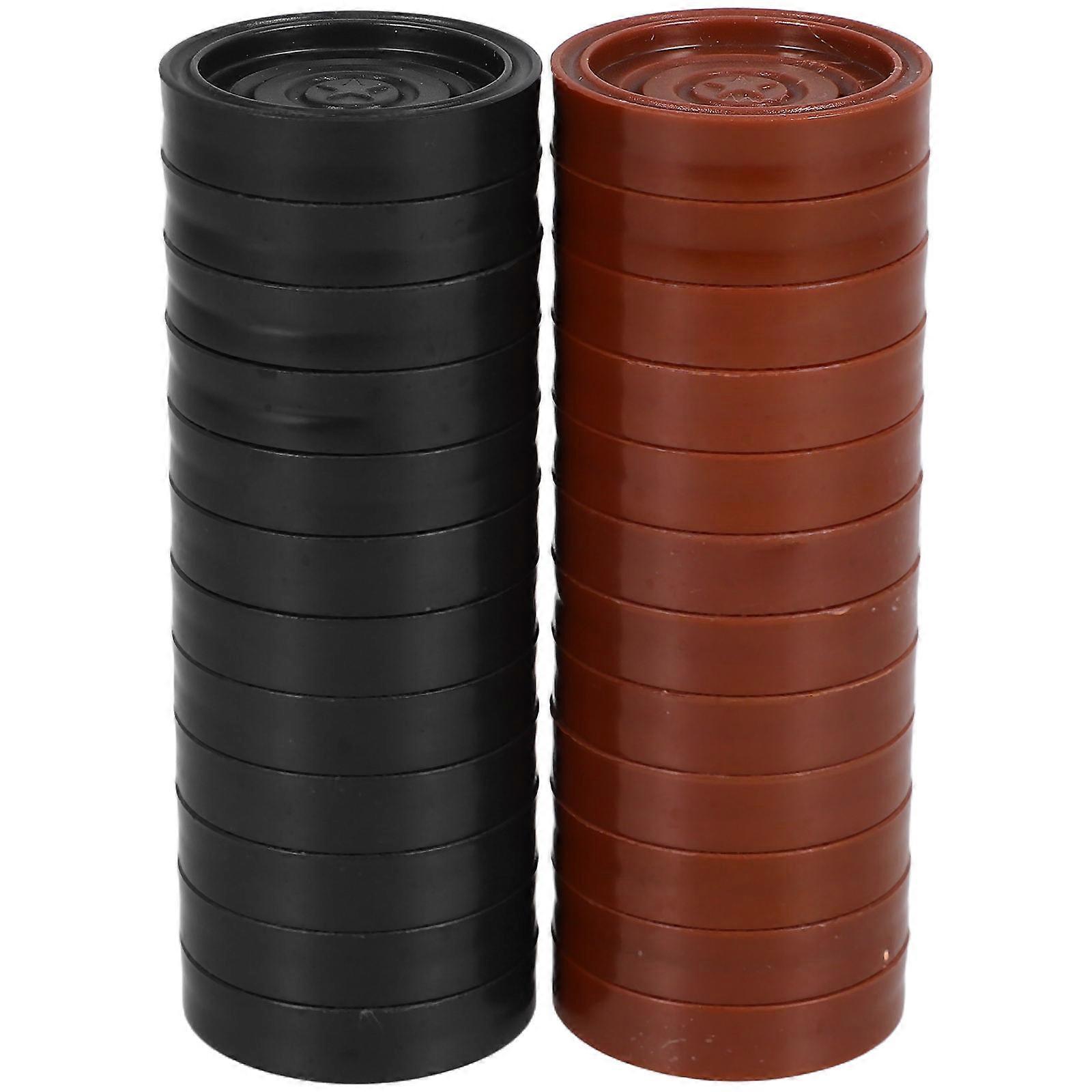 Plastic Chess Pieces for Board Game Unique Checkers Accessories 24Pcs