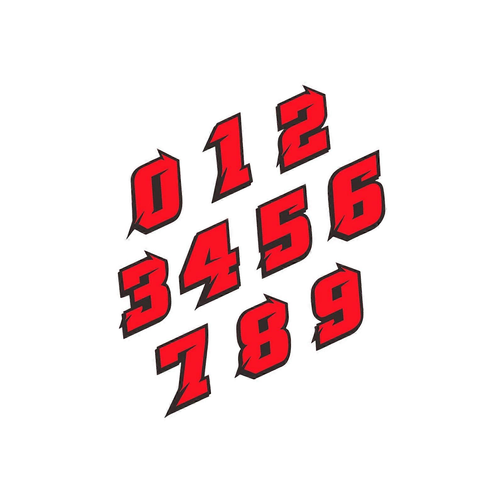 Colors Color Changing Motorcycle Decals Stick Weatherproof Racing Number Stickers For Bikes Multicolor