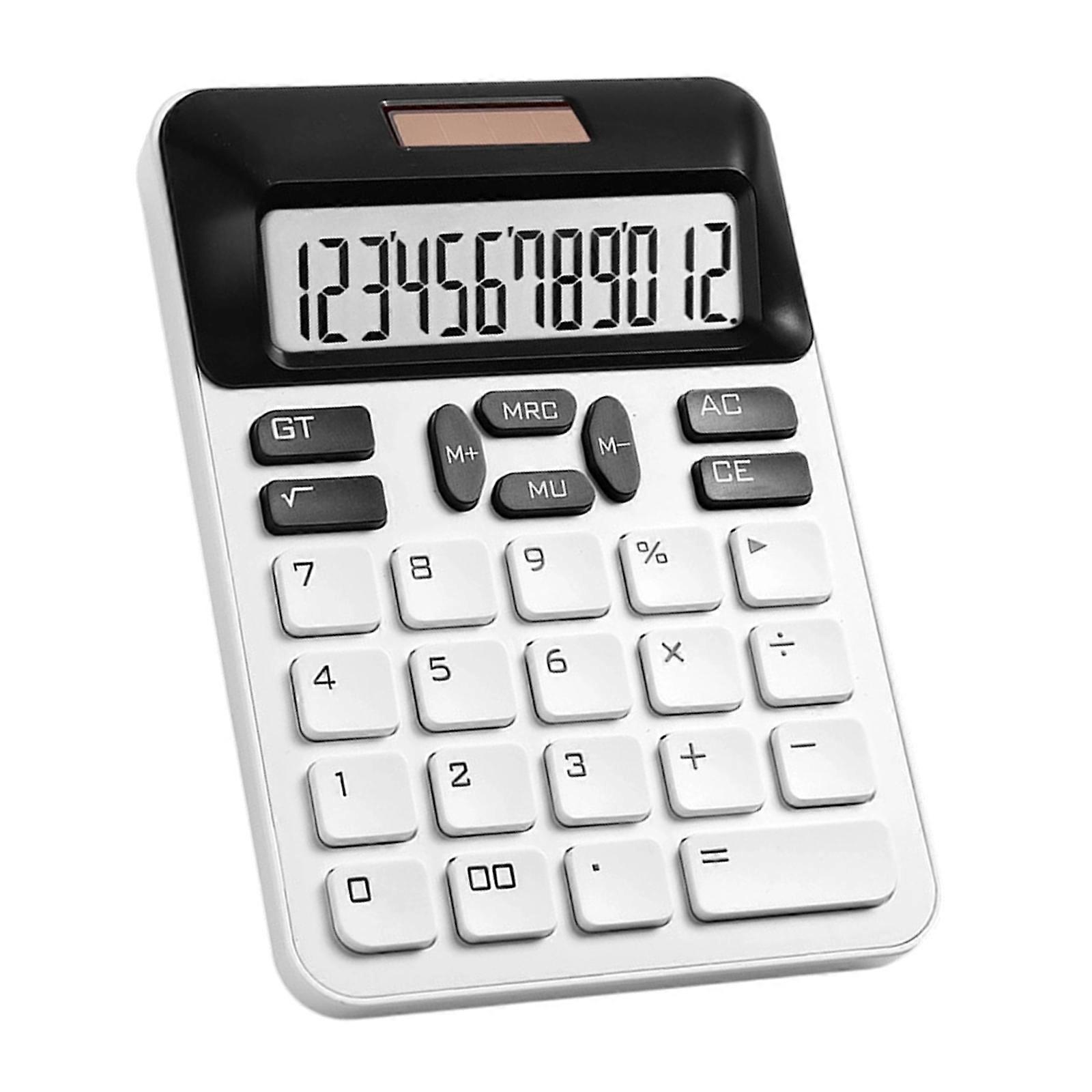 High Solar Calculator Featuring 12 Display And Big Ideal For And Professionals  White