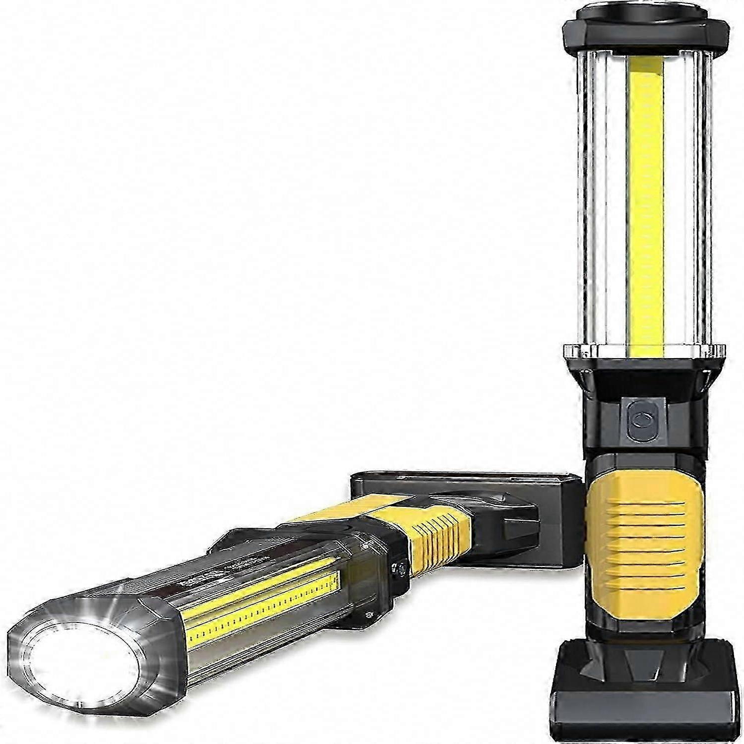 WARSUN Rechargeable 1500 Lumens COB LED Work Light with Magnetic Base and Hook for Repair [Energy Class A+++]