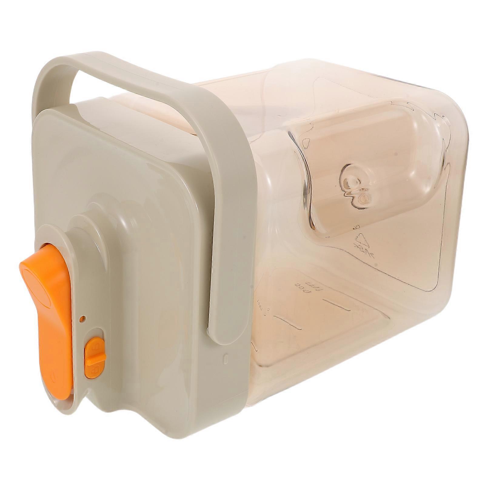 Cold Water Bottle Juice Storage Bottle for Fridge Beige Pp+abs Material with Handle Pouring 2.3l