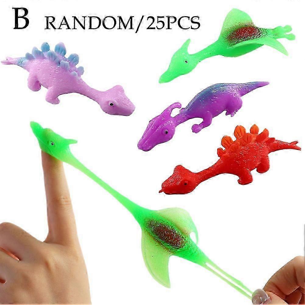 Elastic TPR Dinosaur Finger Toys 5-Piece Set for Hand Exercise and Interactive Play