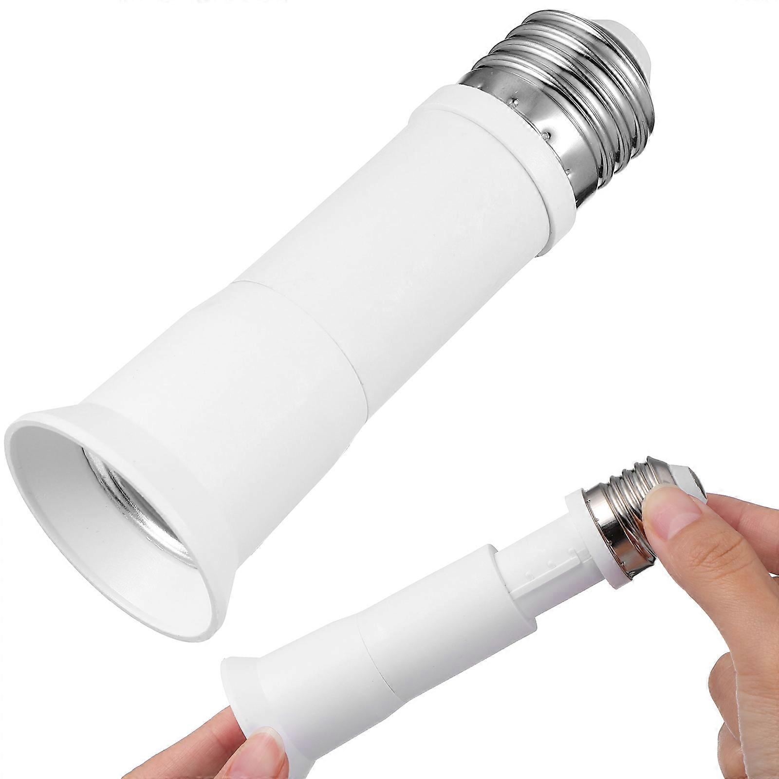2pcs Bulb Socket Extender Telescopic Light Bulb Extension Socket E27 Socket