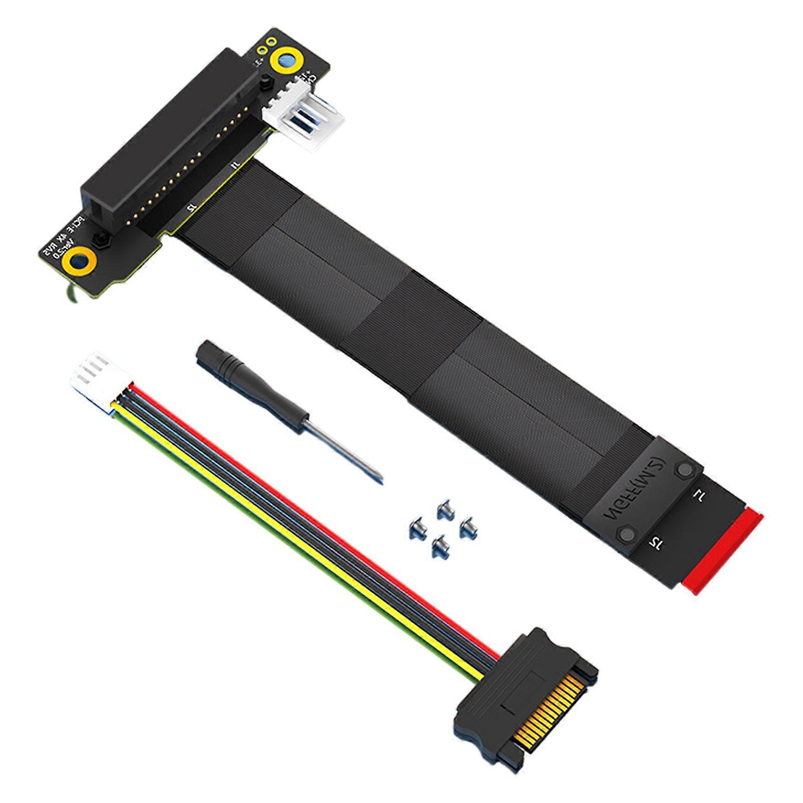 180/90 Degree PCIE 4X To M.2 M Key 2230 2242 2260 2280 Risers Card Cable M.2 Key PCIE Extension Cable Extender Replace Multicolor