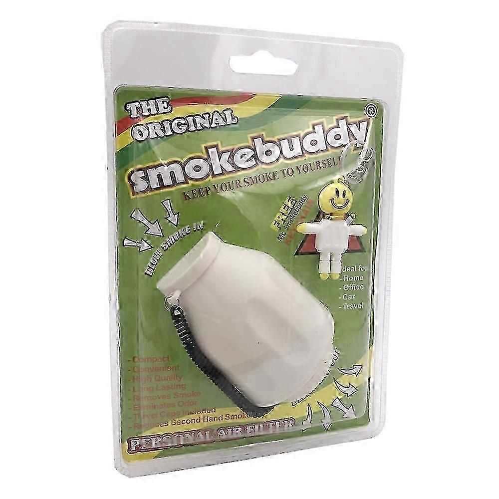 Smokebuddy activated carbon filter for personal air purifier in white