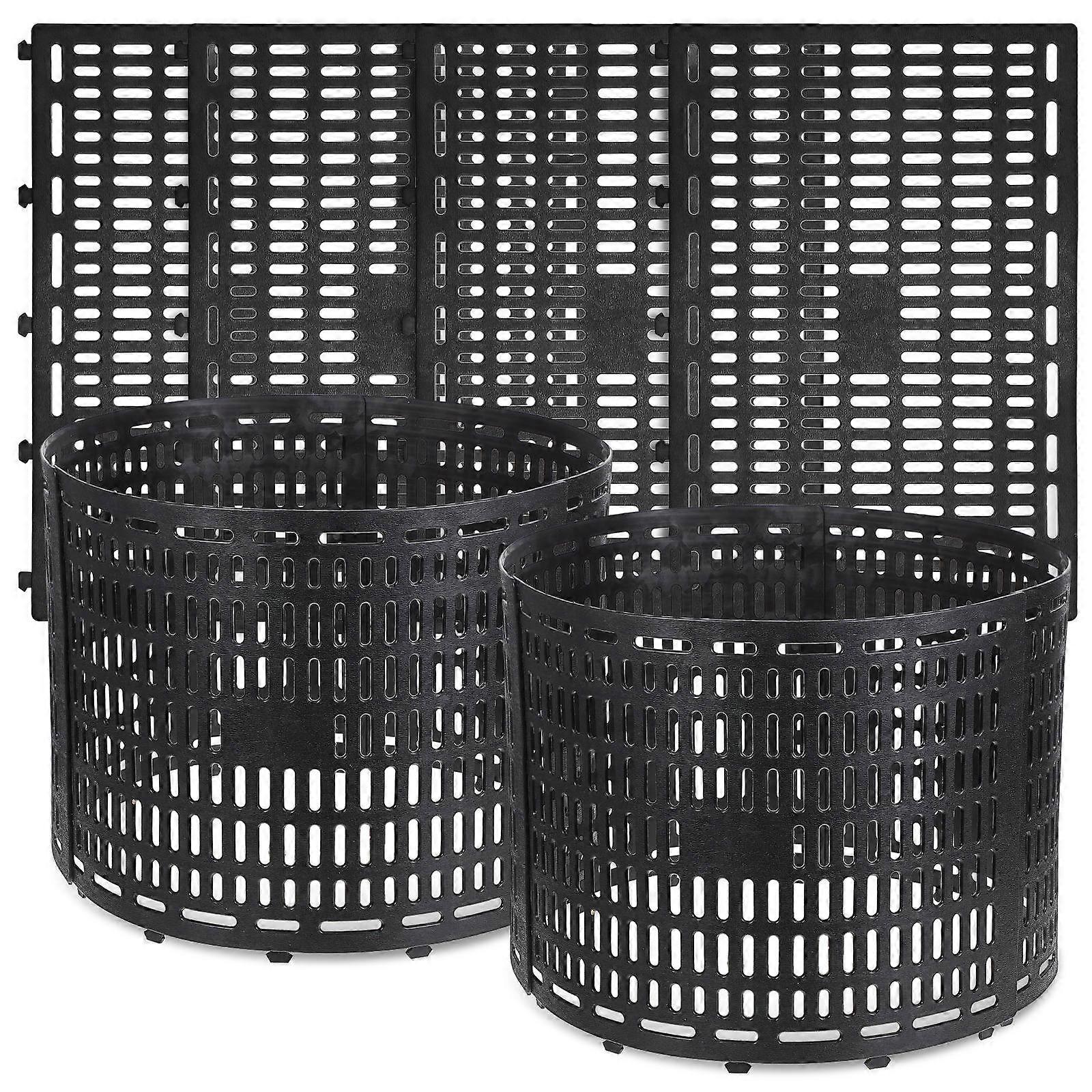 Tree Trunk Guards For Outdoor Tree Protection Resilient Construction Black 8Pcs