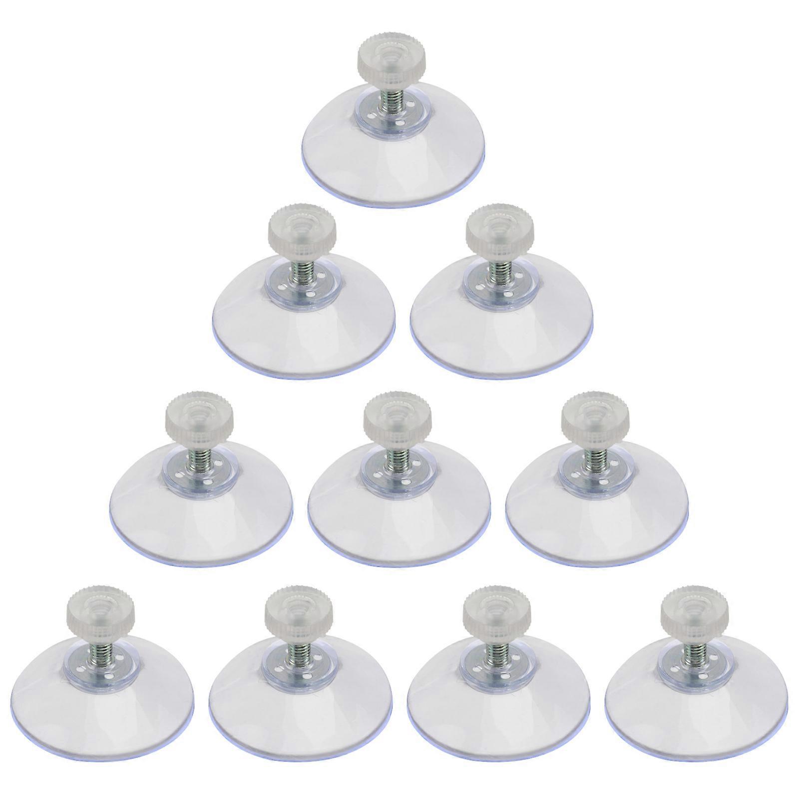 Threaded Screw Sucker Hanging Small Items Plastic Material Smooth Adhesion 10Pcs