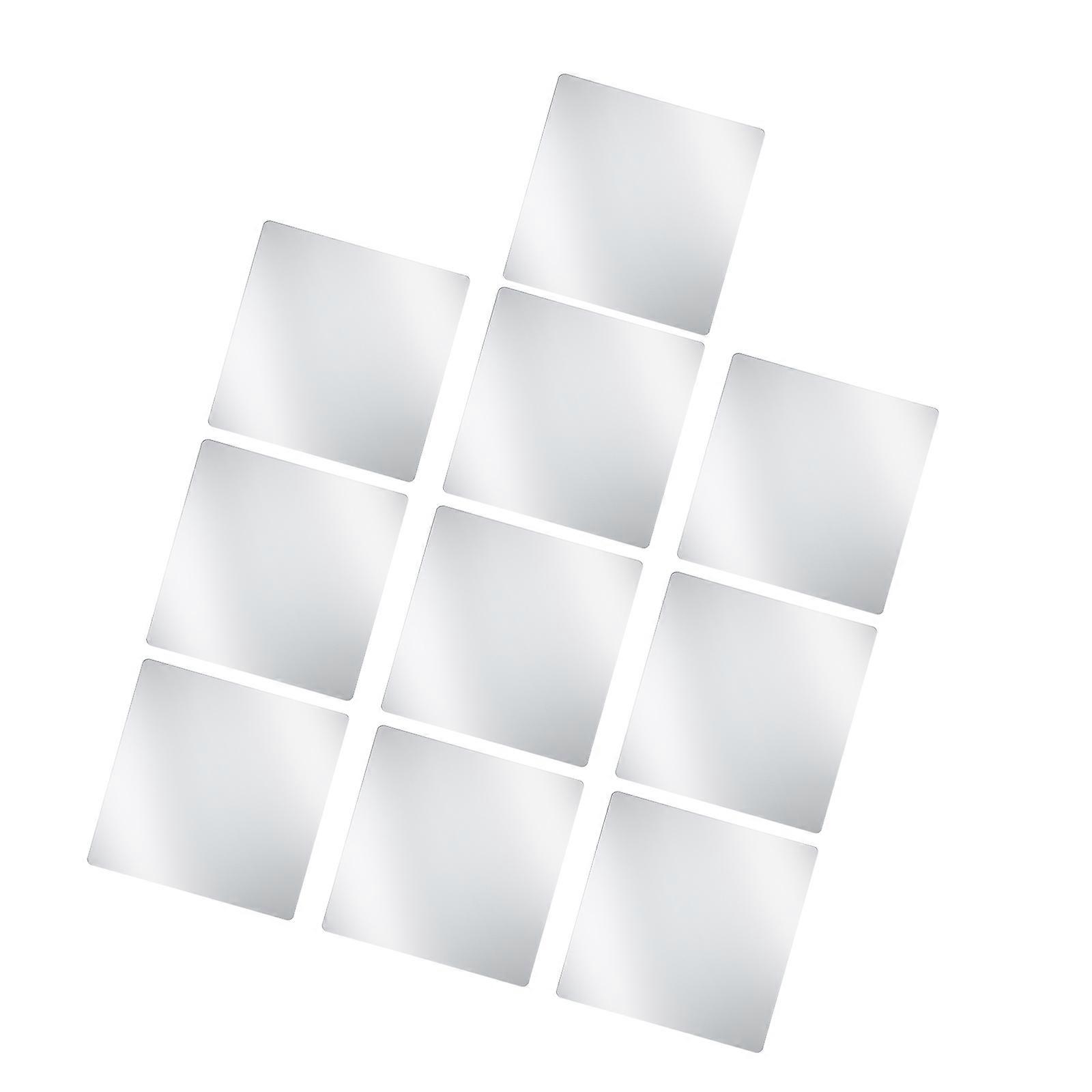 Acrylic Self Adhesive Mirror Tiles for Home Decor 10Pcs Set