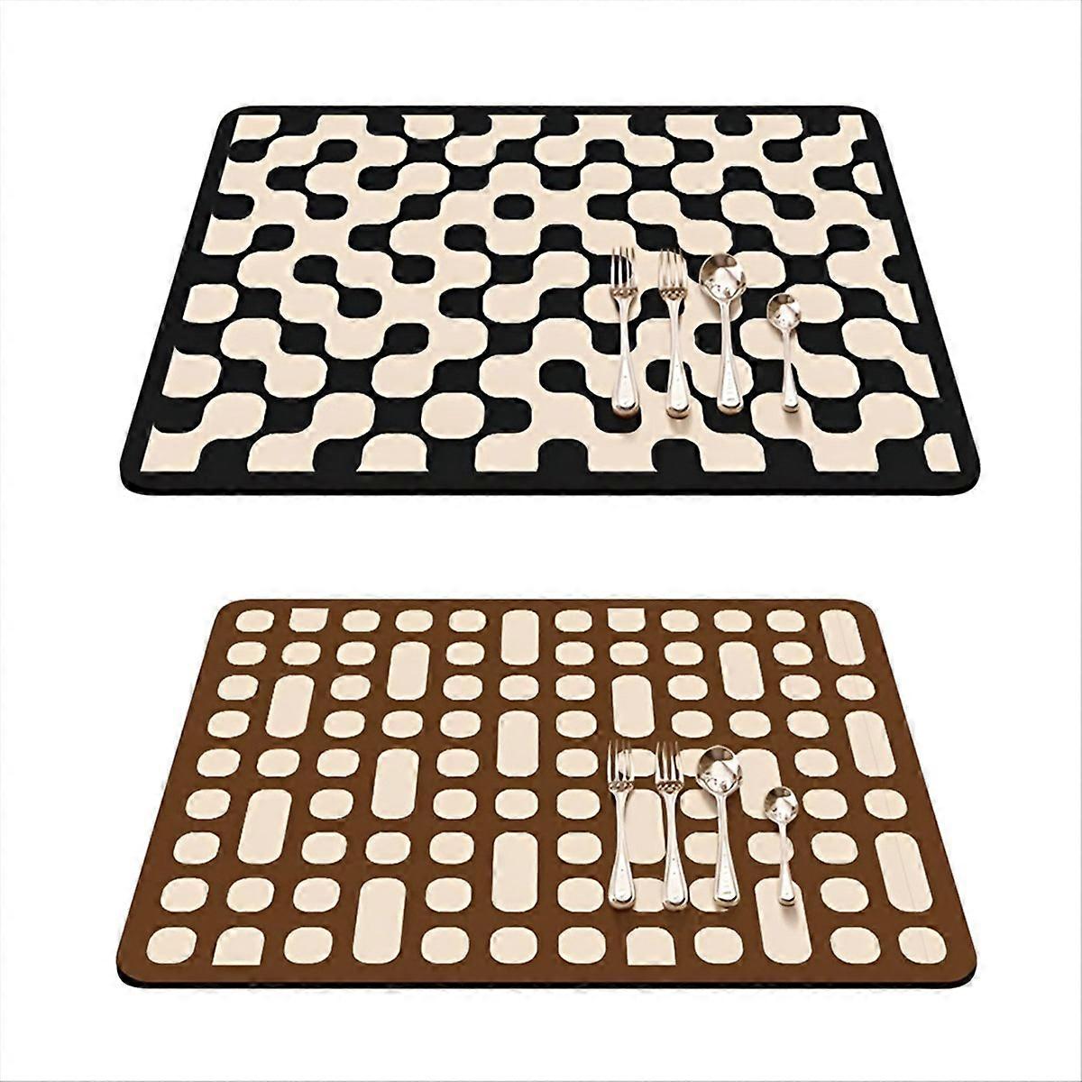 Dishes Drying Pad Water-Absorbing Coffee Machine Pad Quick-Drying B