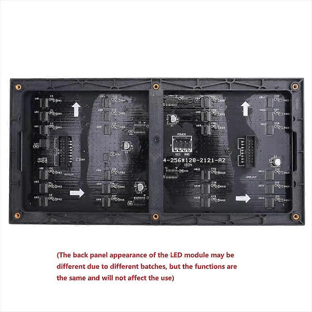 2Pcs P4 LED Screen Panel Module 256x128mm 64x32 Pixels 1/16 Scan Indoor SMD RGB Full Color P4 LED Display Panel Module