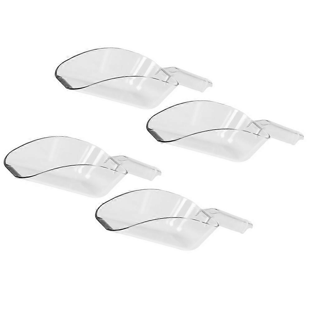 4pcs Lightweight Ice Scoops Baking Flour Shovels Simple Ice Cube Scoops