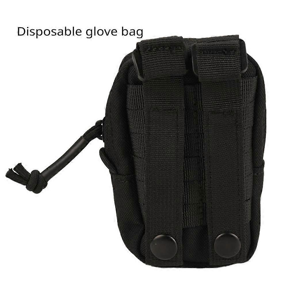 Disposable Glove Pouch Overlapping Elastic Flap Zipper Closure EMT Latex Glove Pouch IFAK Organizer Accesories A