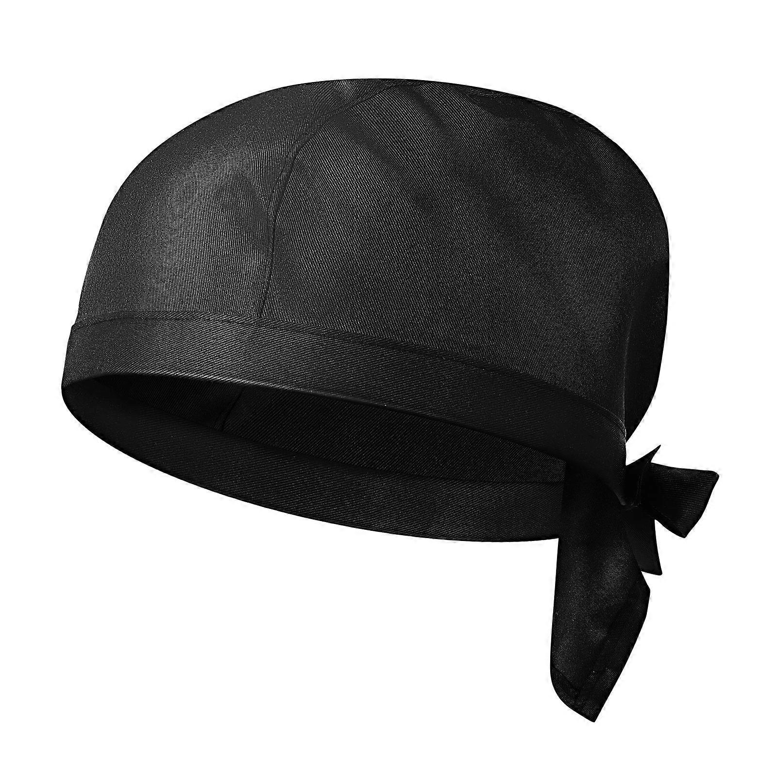 Black Chef Hat Made of Breathable Fabric Relaxing Durable Design Perfect for Kitchen Use Size Adjustable