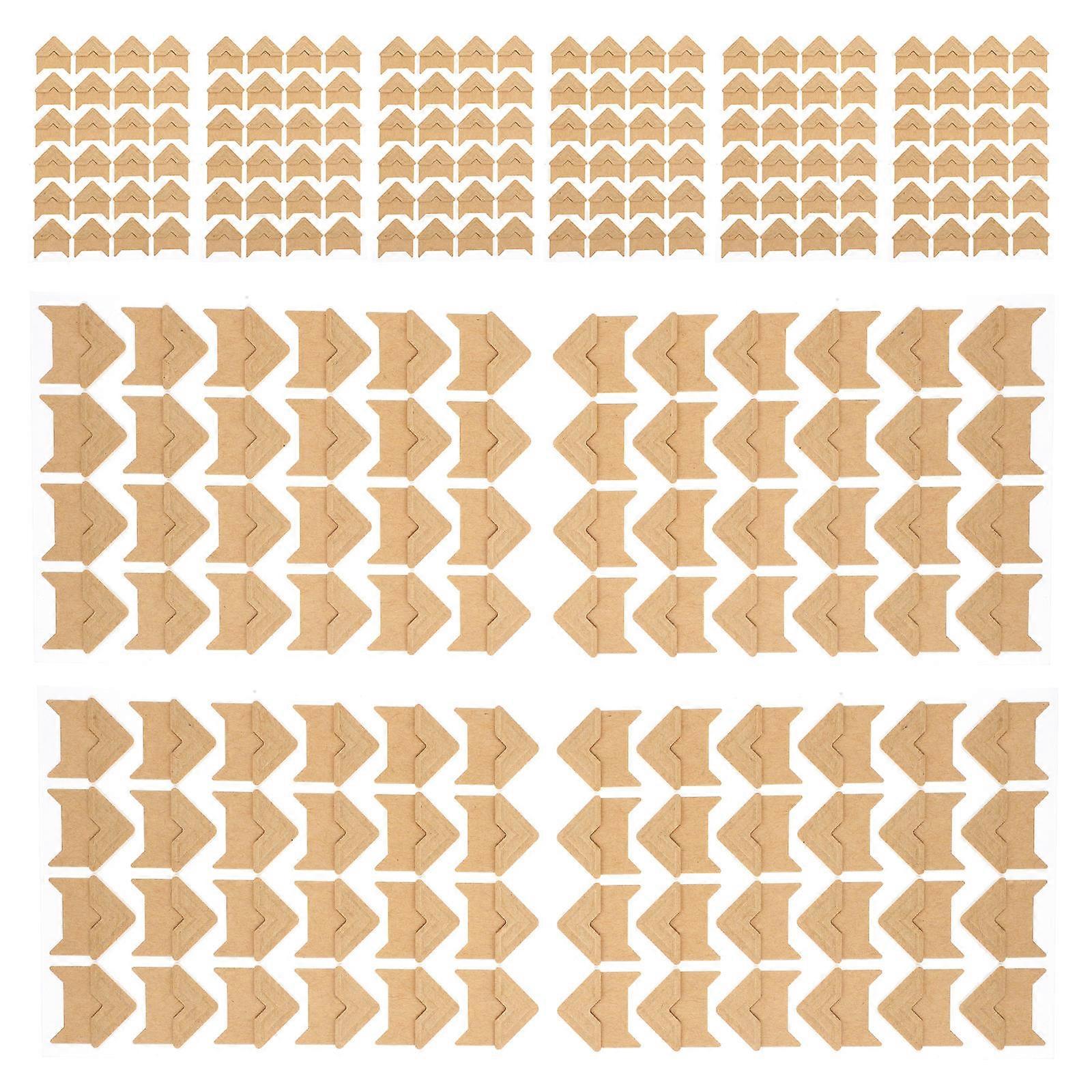 Photo Book Corner Stickers with Adhesive for DIY Use Khaki Paper 10 Sheets